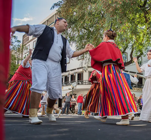 Traditional Madeiran folk dancers