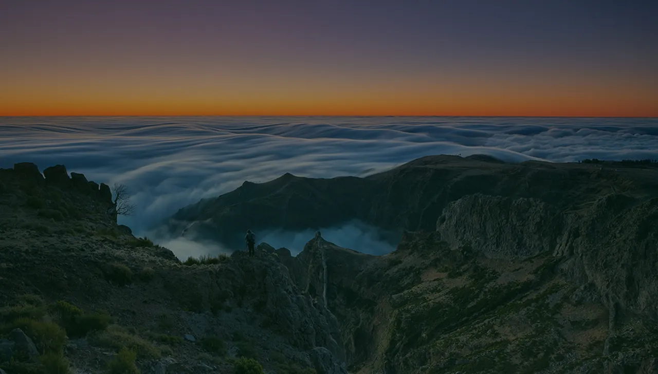 Madeira Island landscape at sunset