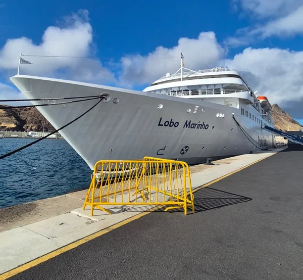 The Lobo Marinho ferry docked at Porto Santo harbour